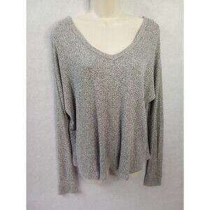 BKE Women Large‎ Gray Sweater Open Back